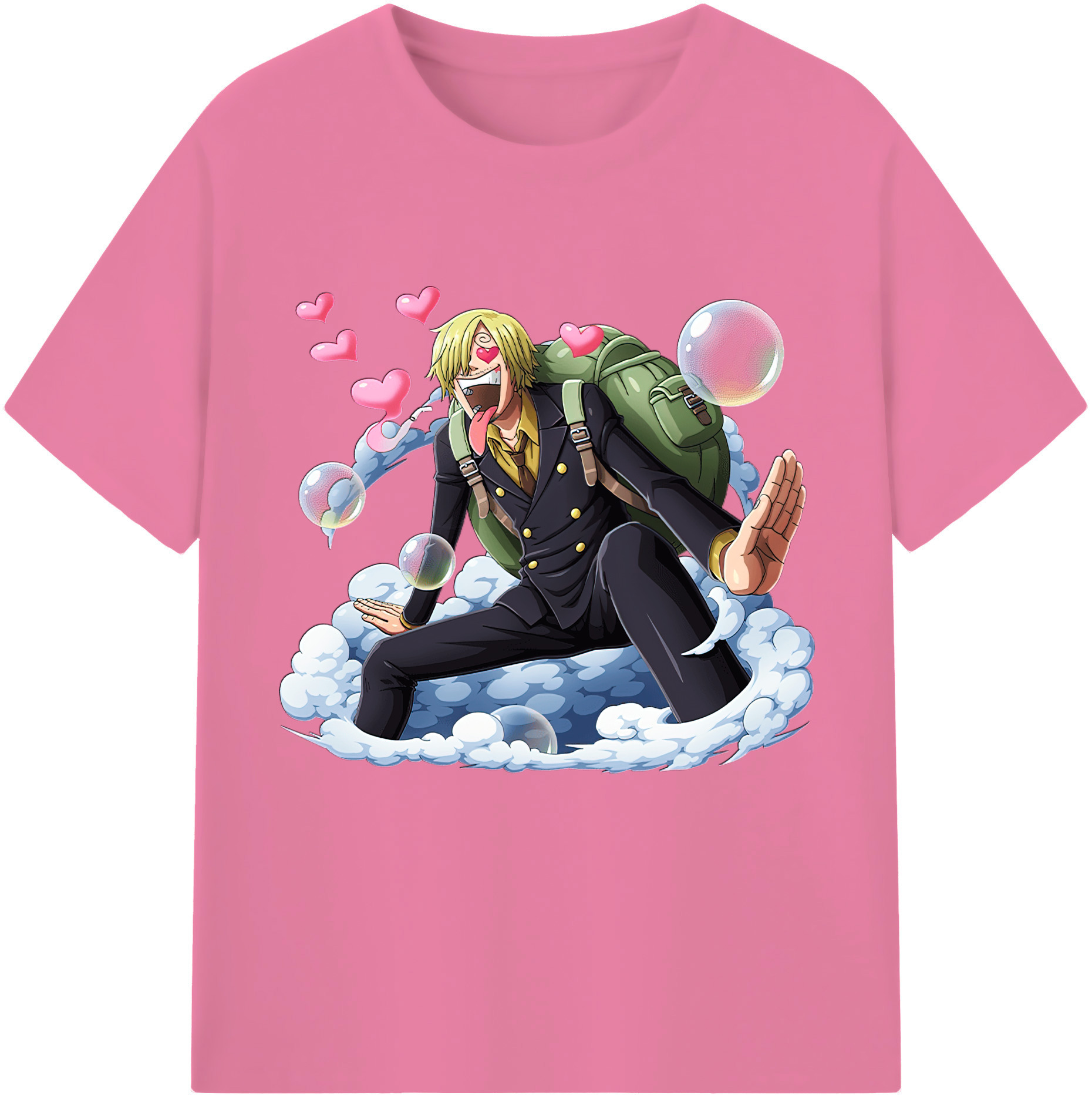 ワンピース サンジ ONE PIECE Sanji 綿100％半袖Tシャツ（フロントプリント）
